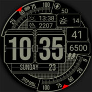 Flip Clock Monochrome