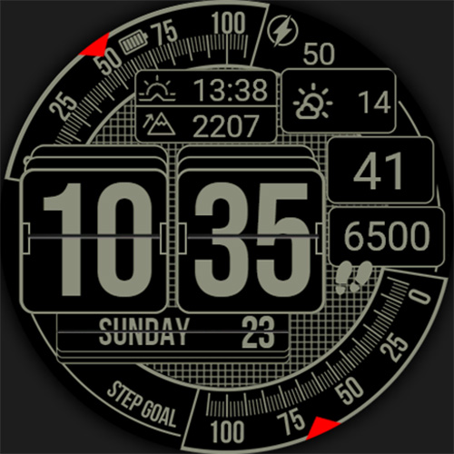 Flip Clock Monochrome
