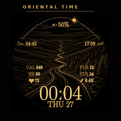 Oriental Time · Golden Road Sundial